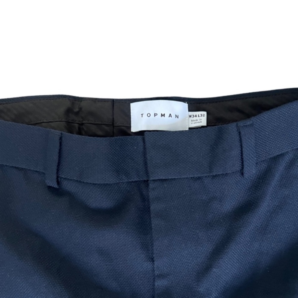 TOPMAN Skinny Textured Suit Dress Pants